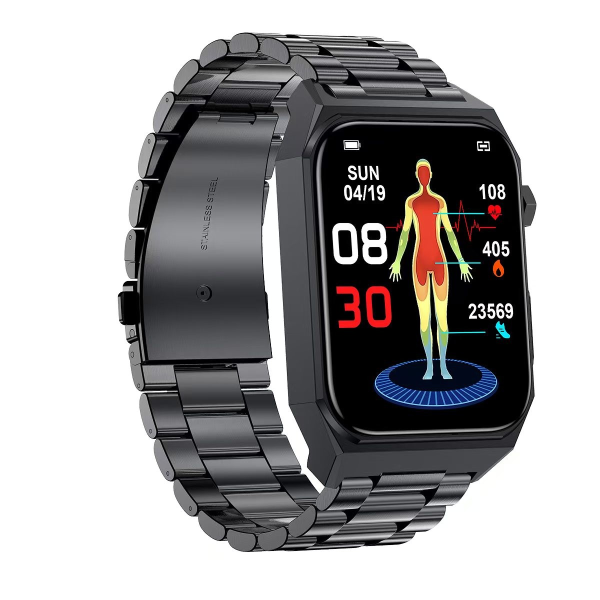E530 Smart Watch Sleep Monitoring Heart Rate Blood Pressure Blood Oxygen Smartwatch 1.91 Inch