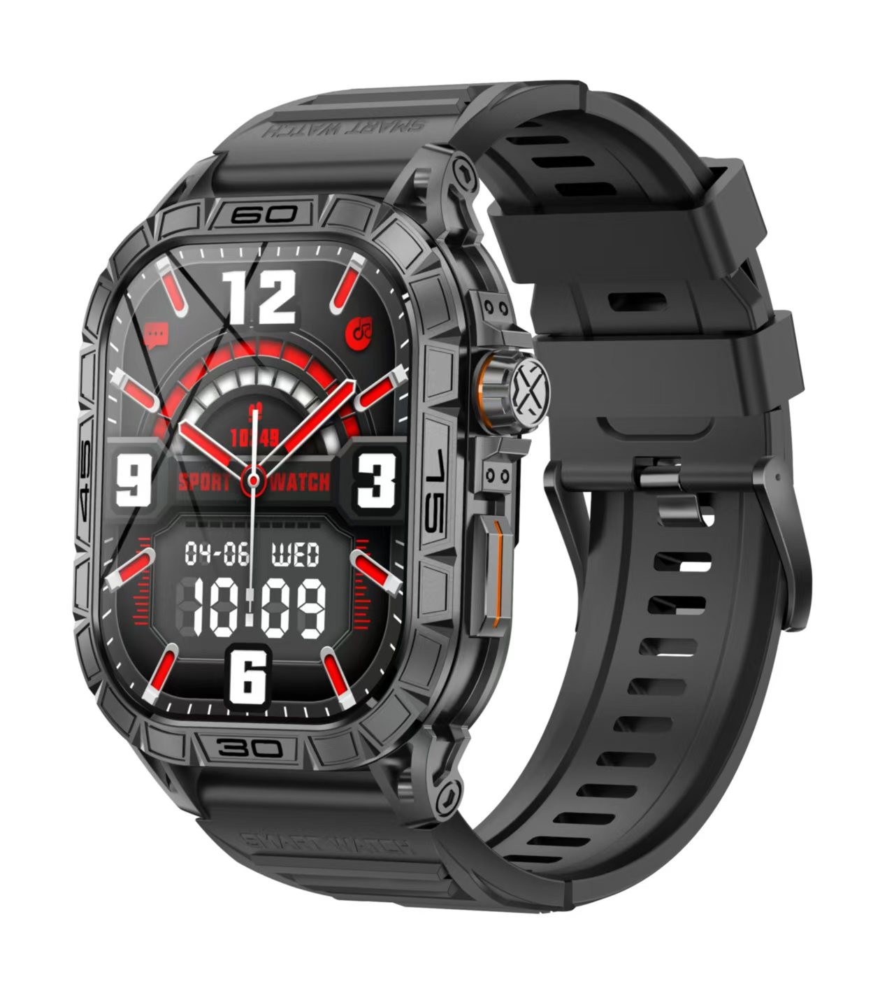 K63 PRO Outdoor Sport Smart Watch 1.96 inch AMOLED Screen BT Call Music Player