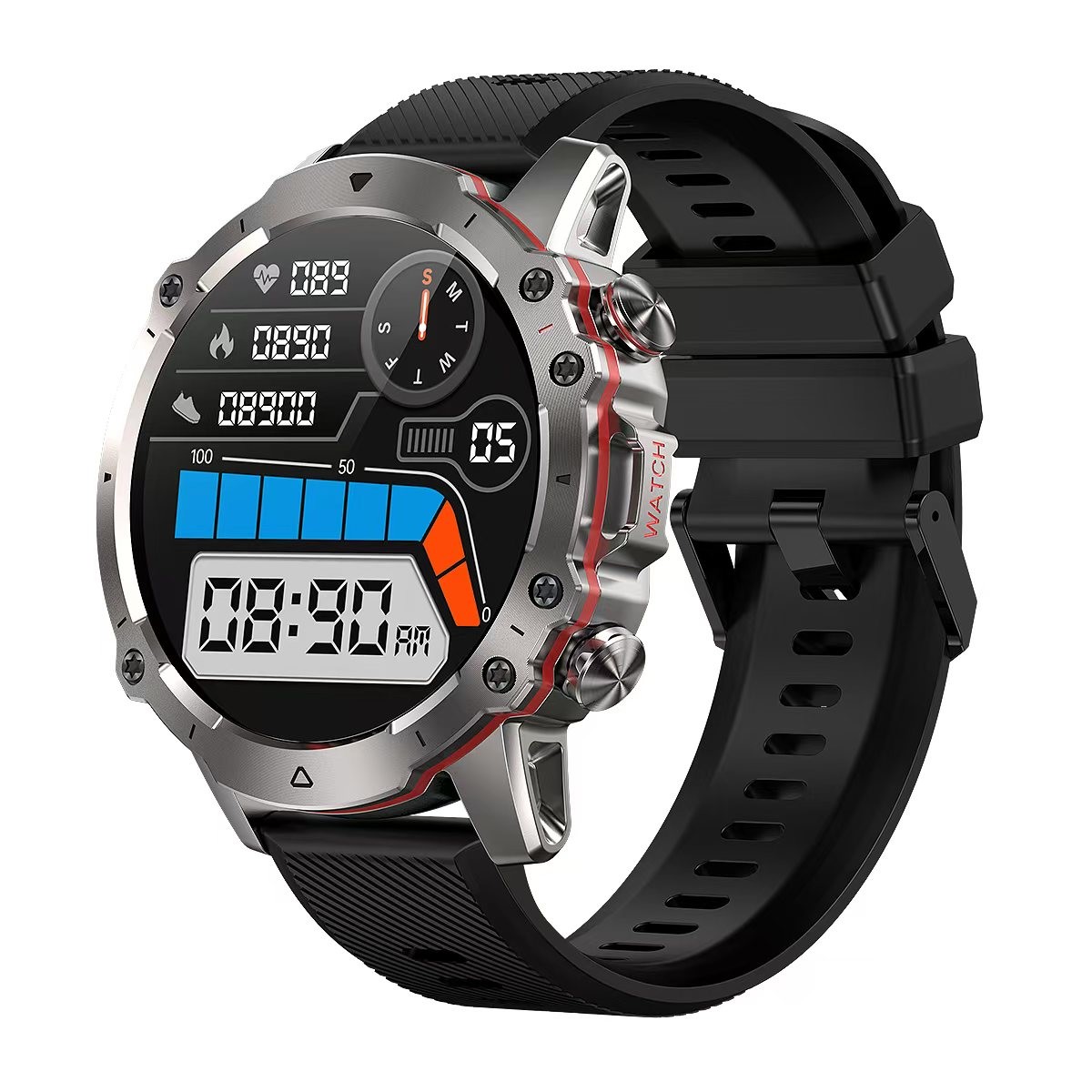 AK56 Smartwatch Bluetooth Call Men'S Fitness Tracker Watch 1.43 Inch