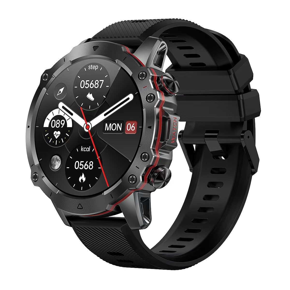 AK56 Smartwatch Bluetooth Call Men'S Fitness Tracker Watch 1.43 Inch