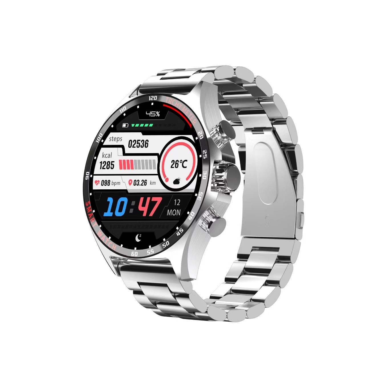 HD Round Screen SK27 Smart Watch 1.58 Inch Men Fitness Tracker Watch Waterproof IP68