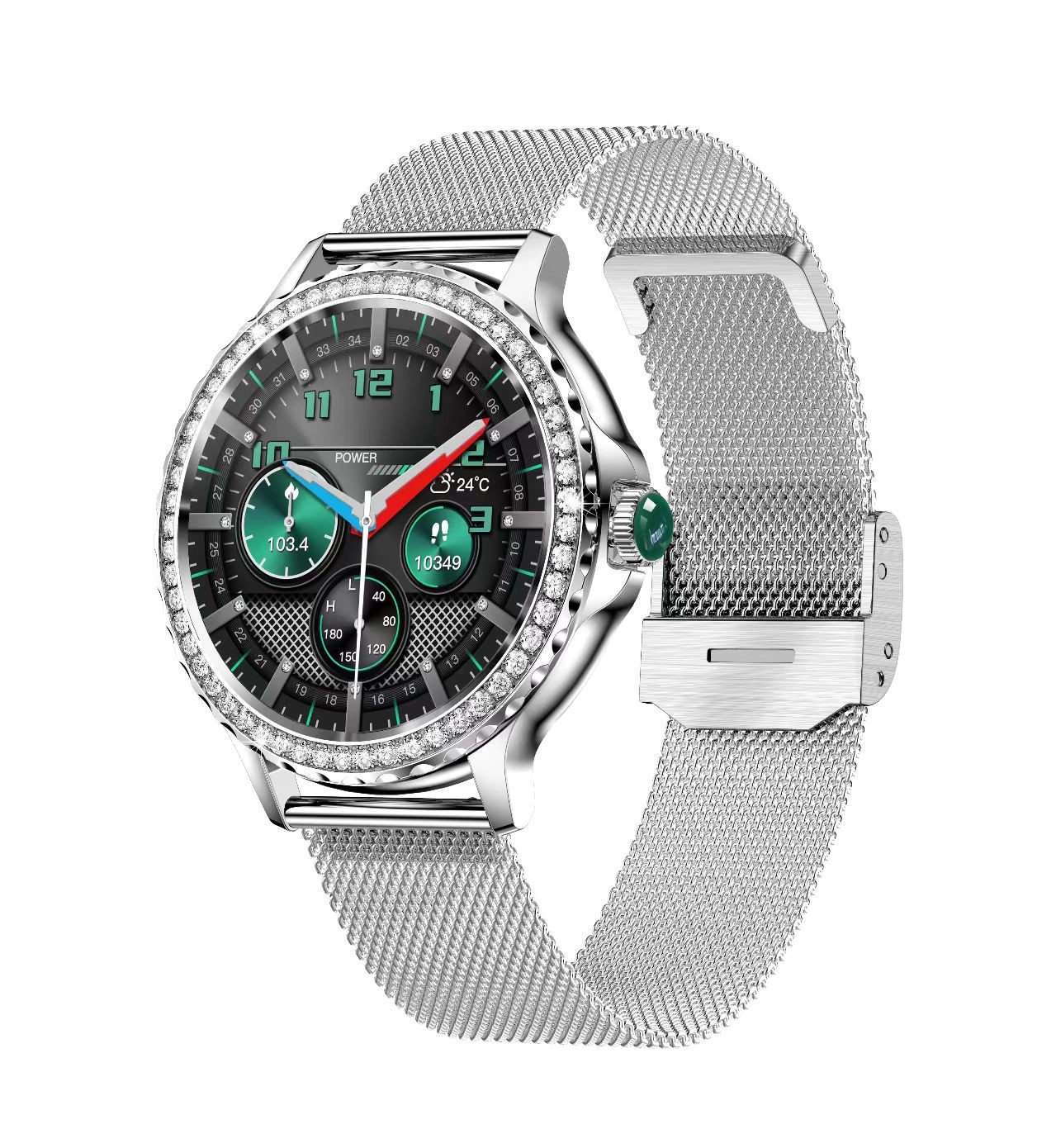 NX19 Waterproof Smart Watch Fitness Tracker 1.3 Inch Round Smartwatch For Ladies