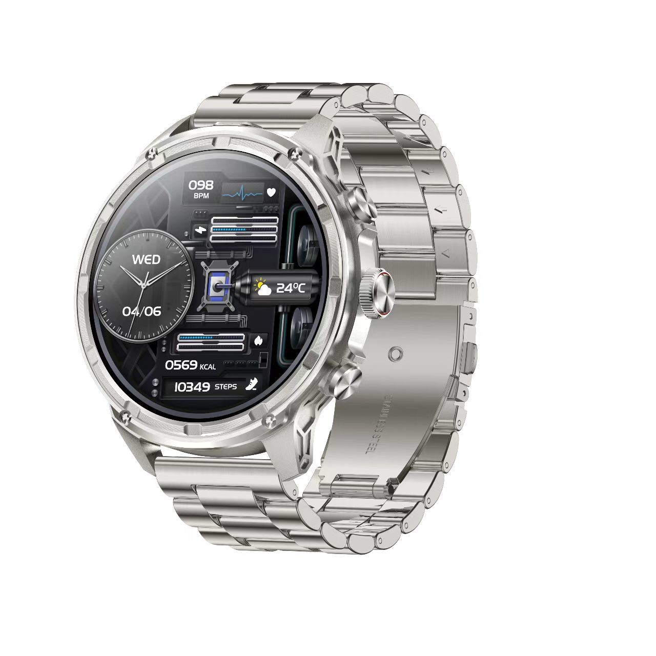 V99 Outdoor Sport Smart Watch 1.85 Inch AMOLED Screen 3D Menu Strong Flashlight For Men