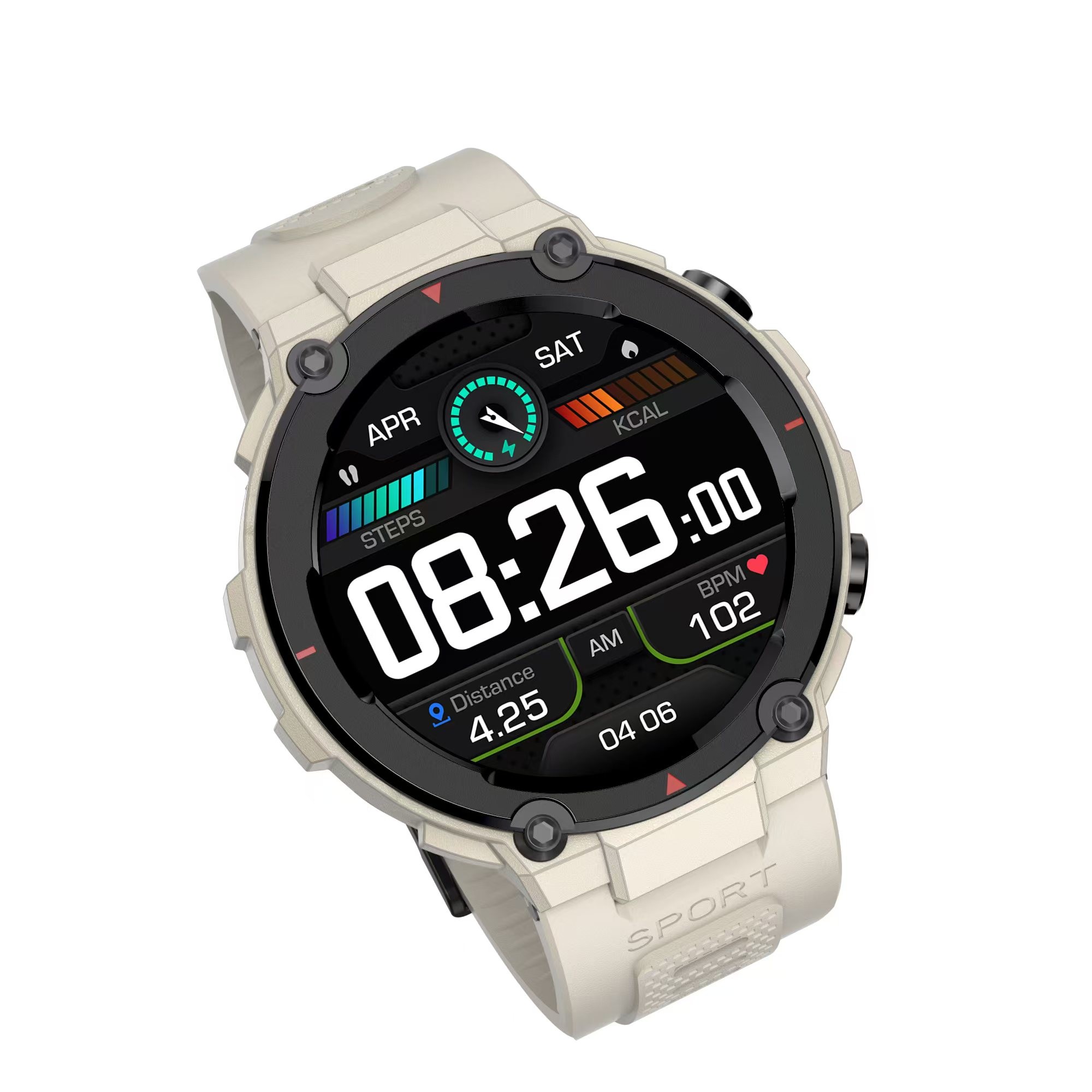 GPS Outdoor Sports Watch , G18 Smart Watch Round Screen BT Call Men Fitness tracker