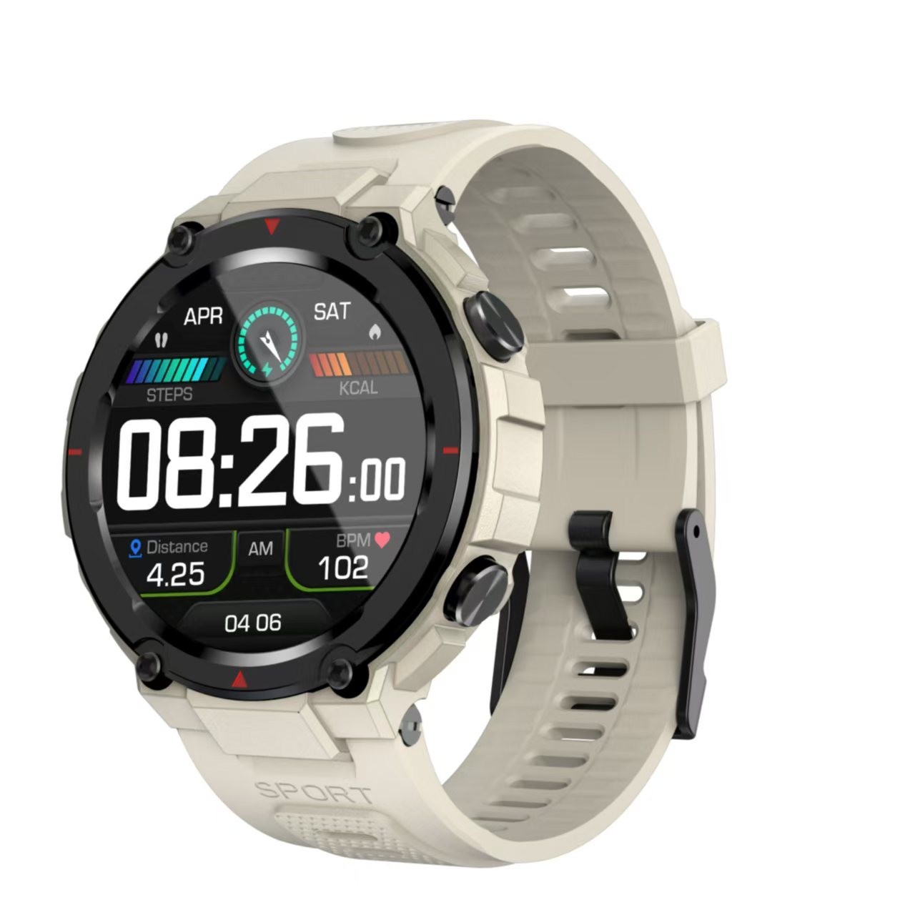 GPS Outdoor Sports Watch , G18 Smart Watch Round Screen BT Call Men Fitness tracker