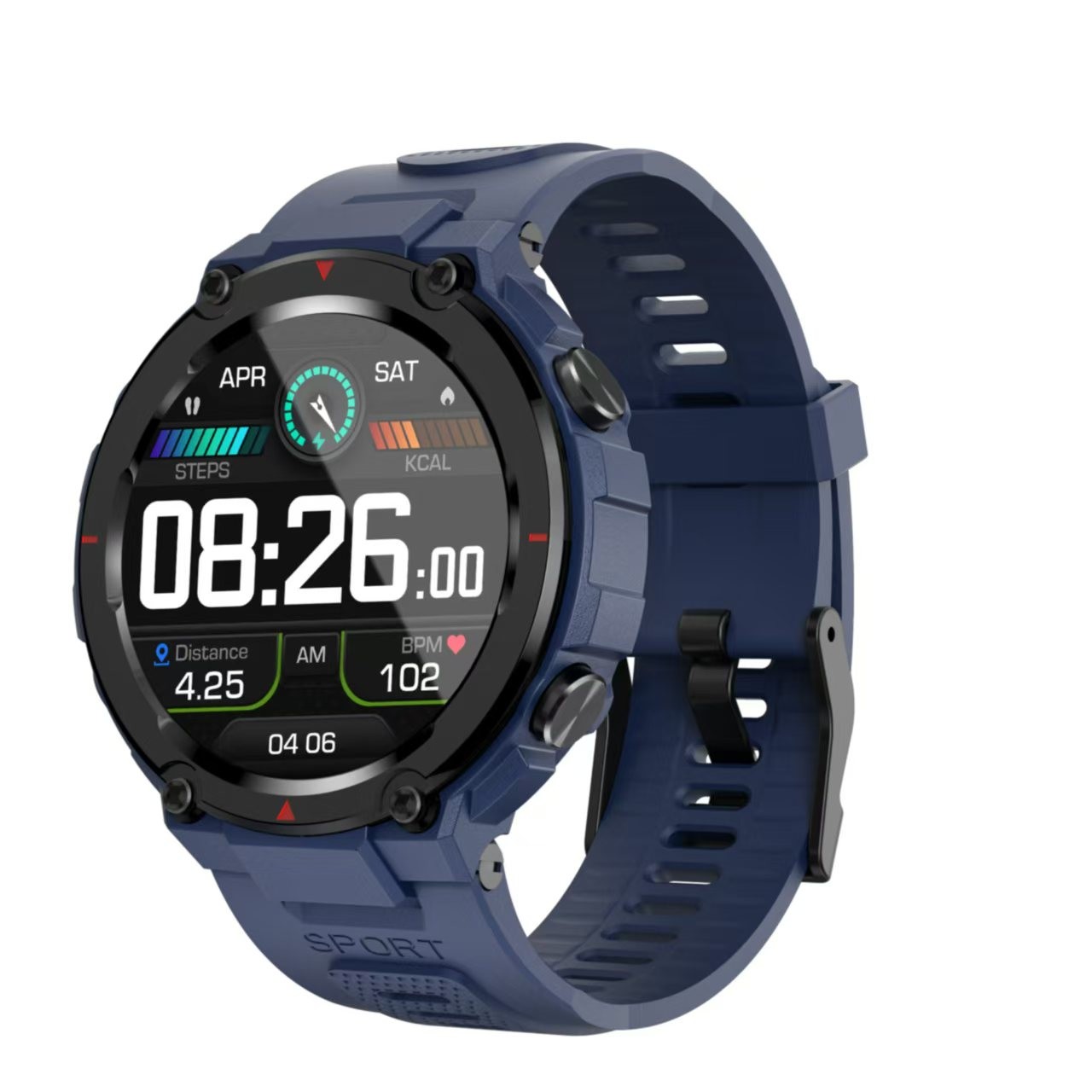 GPS Outdoor Sports Watch , G18 Smart Watch Round Screen BT Call Men Fitness tracker