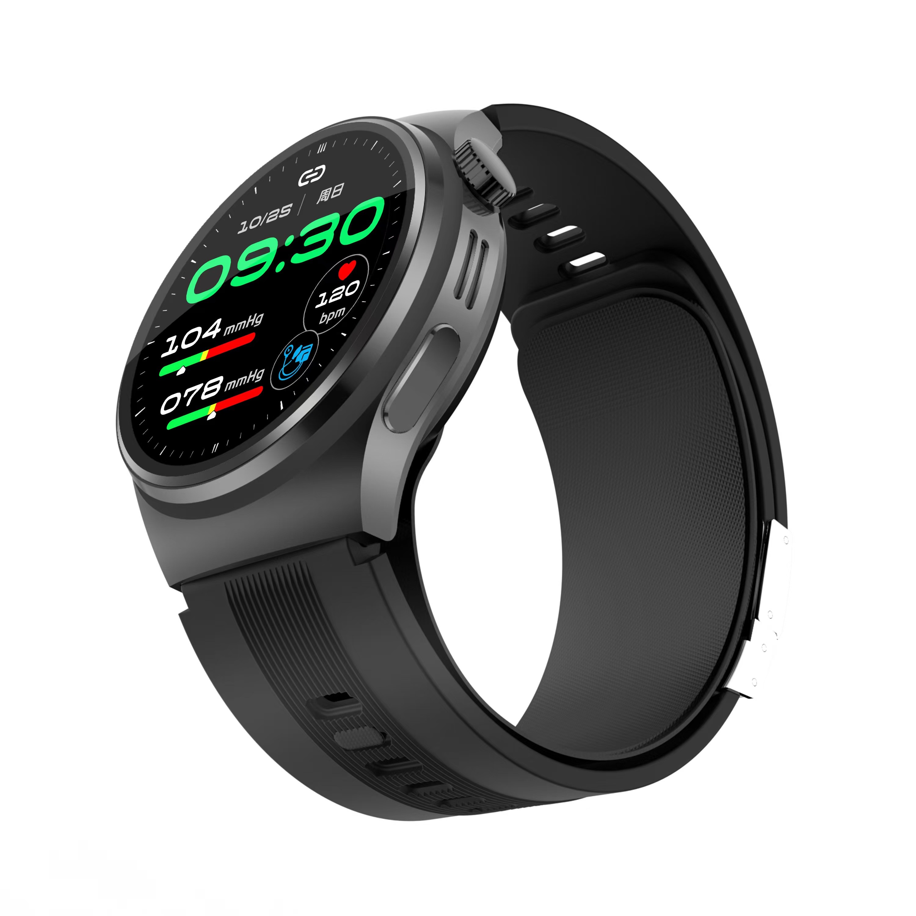 IPS Screen Air Pump Blood Pressure Heart Rate Monitor Smart Watch S28 1.39 inch