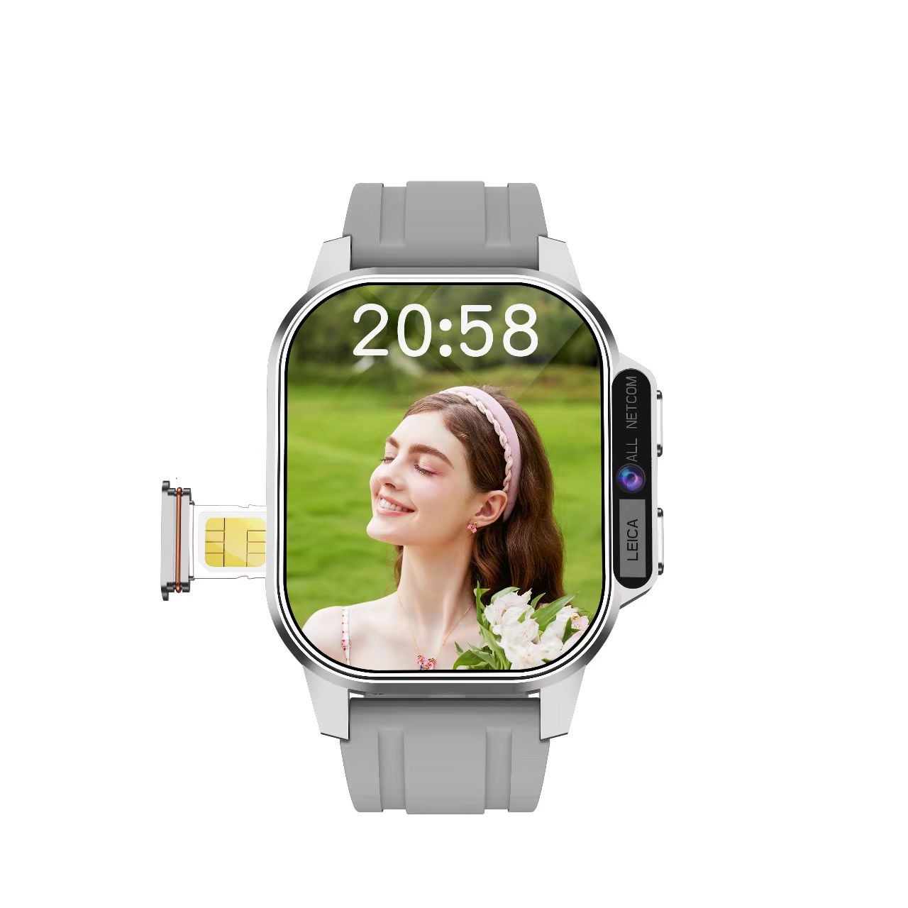B22 4G Sim Card Android Smart Watch Video Call 2.04 Inch HD Camera SmartWatch Amoled Display