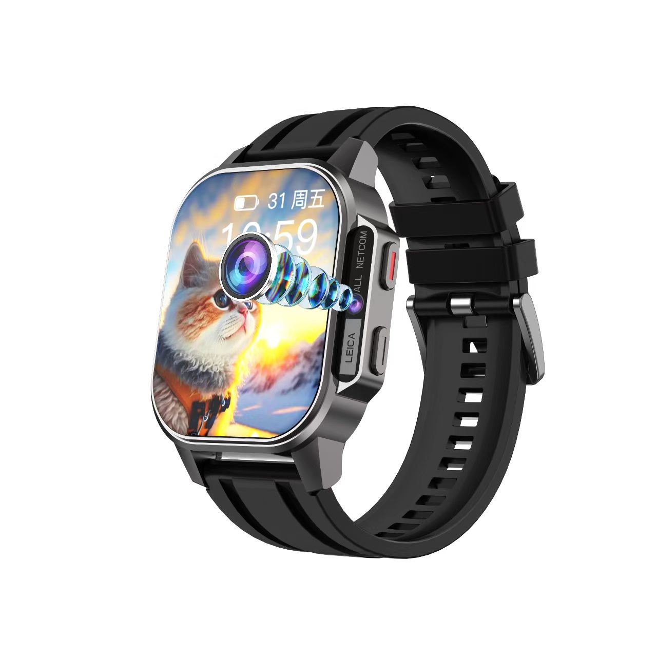 B22 Heart Rate And Oxygen Monitor Watch 2.13 inch HD Camera Smart Watch Video Call
