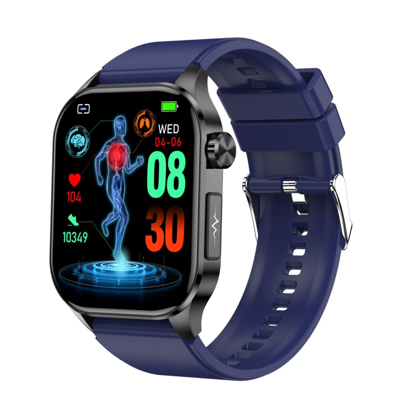 ET580 Smart Watch 2.04 Inch AMOLED SOS Heart Rate Uric Acid BML Smartwatch