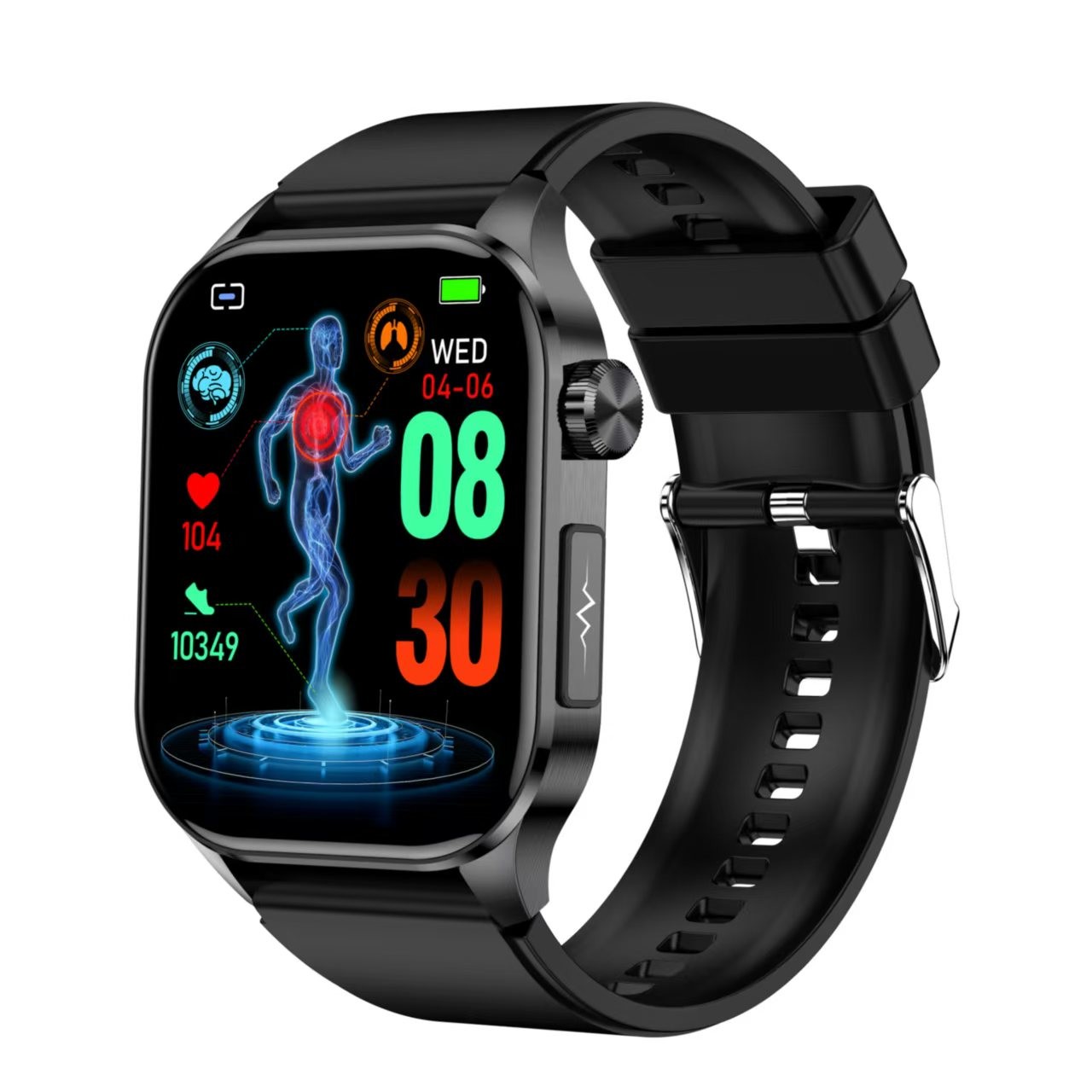 ET580 Smart Watch 2.04 Inch AMOLED SOS Heart Rate Uric Acid BML Smartwatch