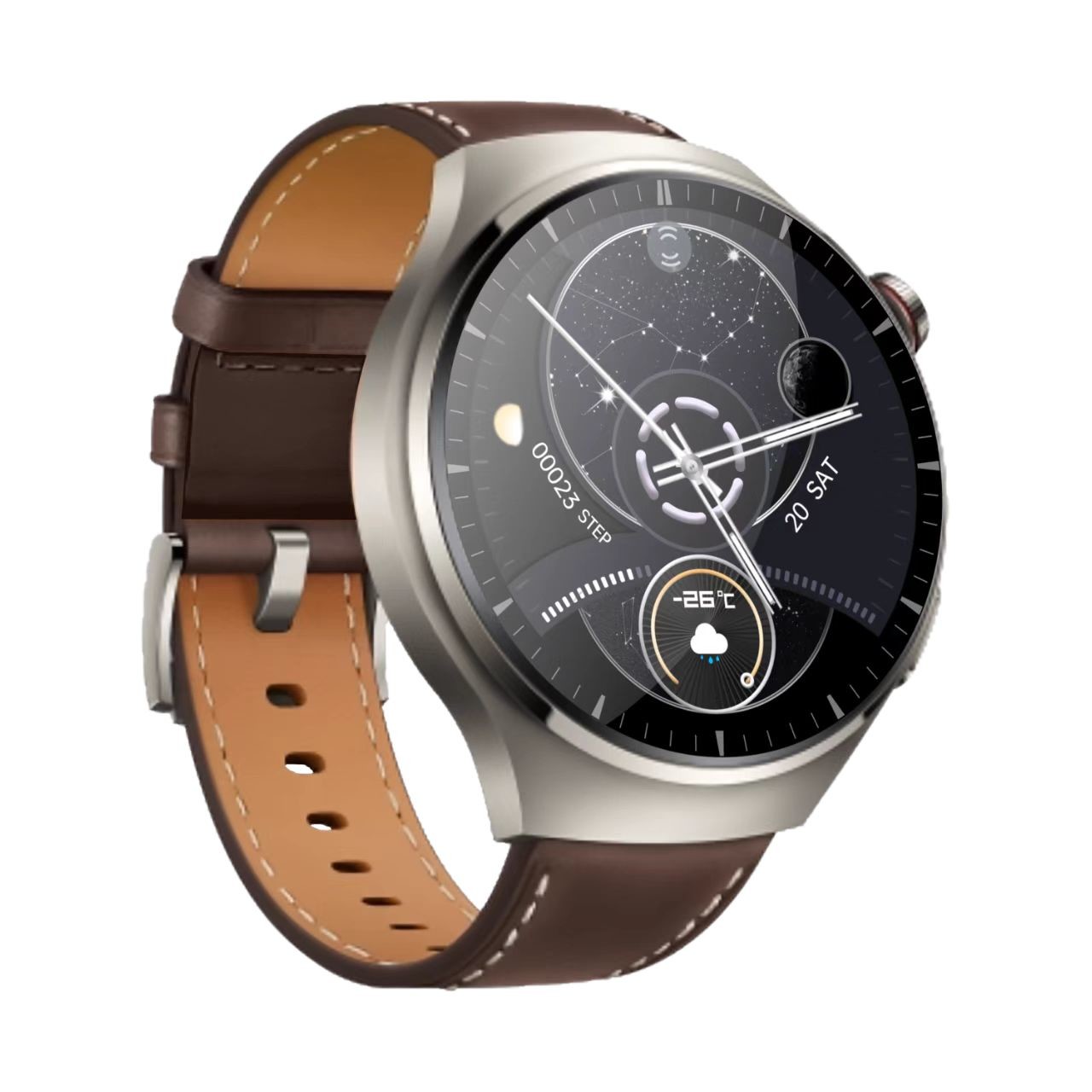 S20 Max Smart Watch IP67 Fitness Tracker Leather Belt Smart Watch With Rugged Screen