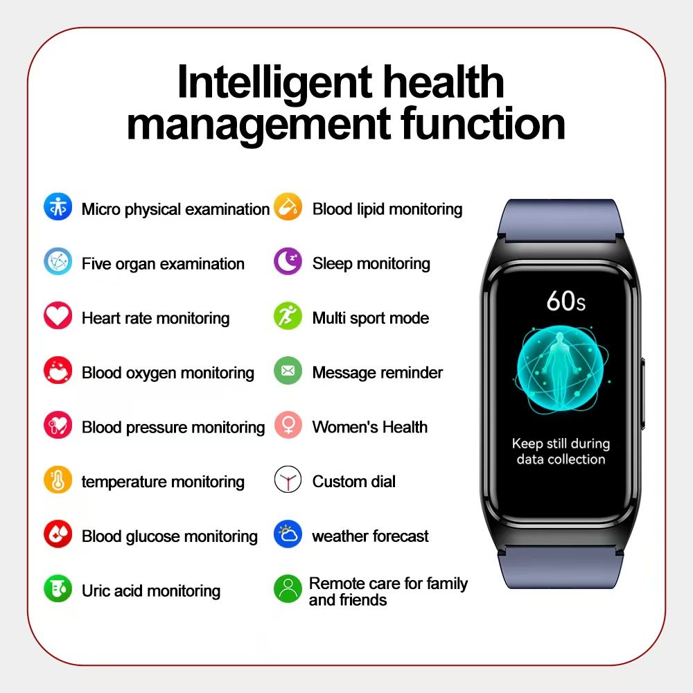 TK75 Sport Smart Watch Heart Rate Body Temperature Fitness Tracker 250mAh Battery
