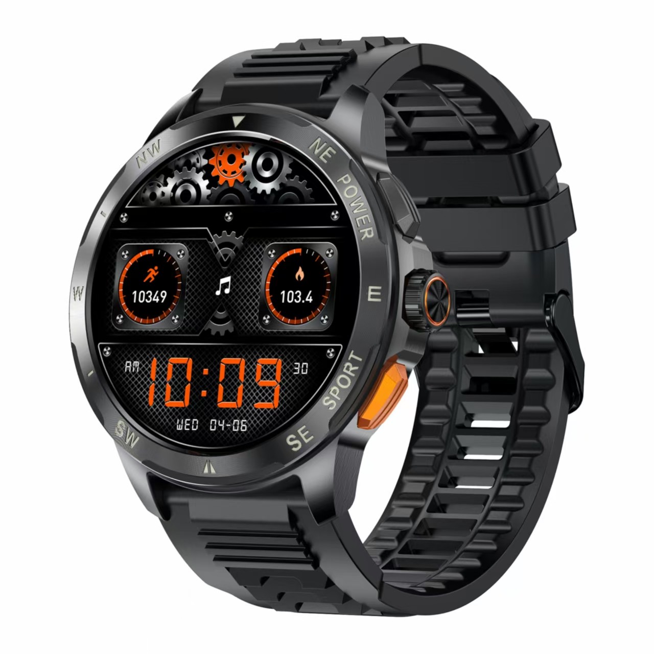 AK77 Sport Smart Watch BT Call 1.43inch Amoled Screen Health Monitoring Voice Assistant