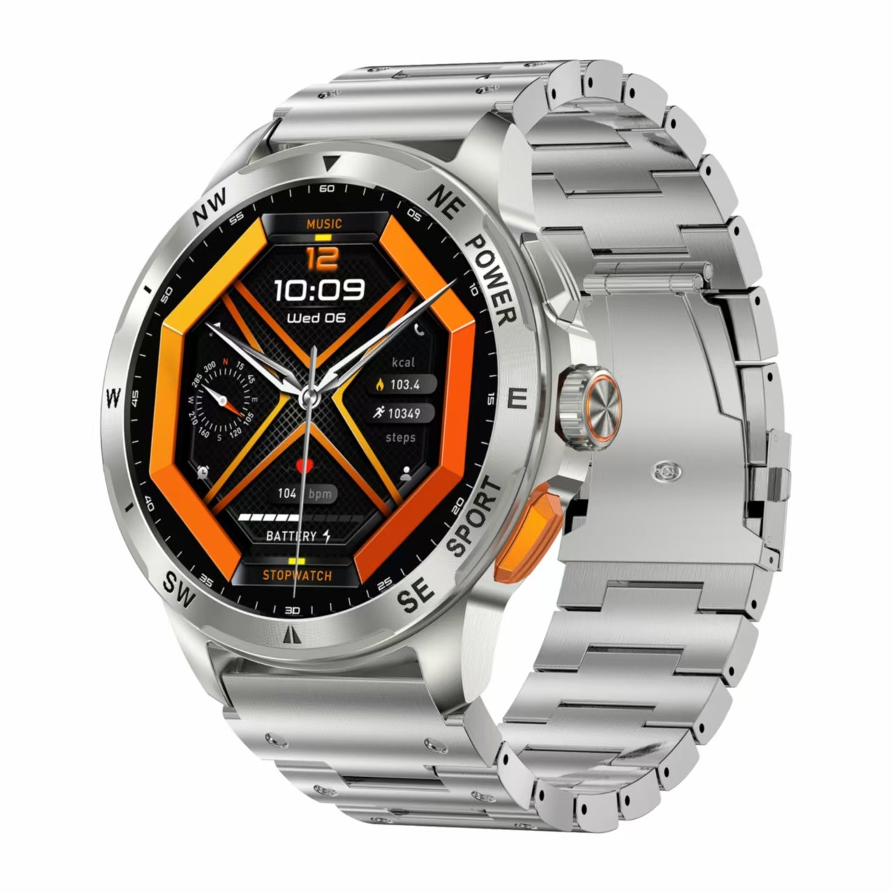 AK77 Sport Smart Watch BT Call 1.43inch Amoled Screen Health Monitoring Voice Assistant