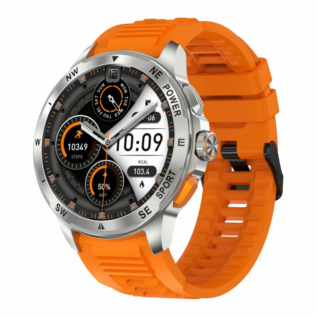 AK77 Sport Smart Watch BT Call 1.43inch Amoled Screen Health Monitoring Voice Assistant
