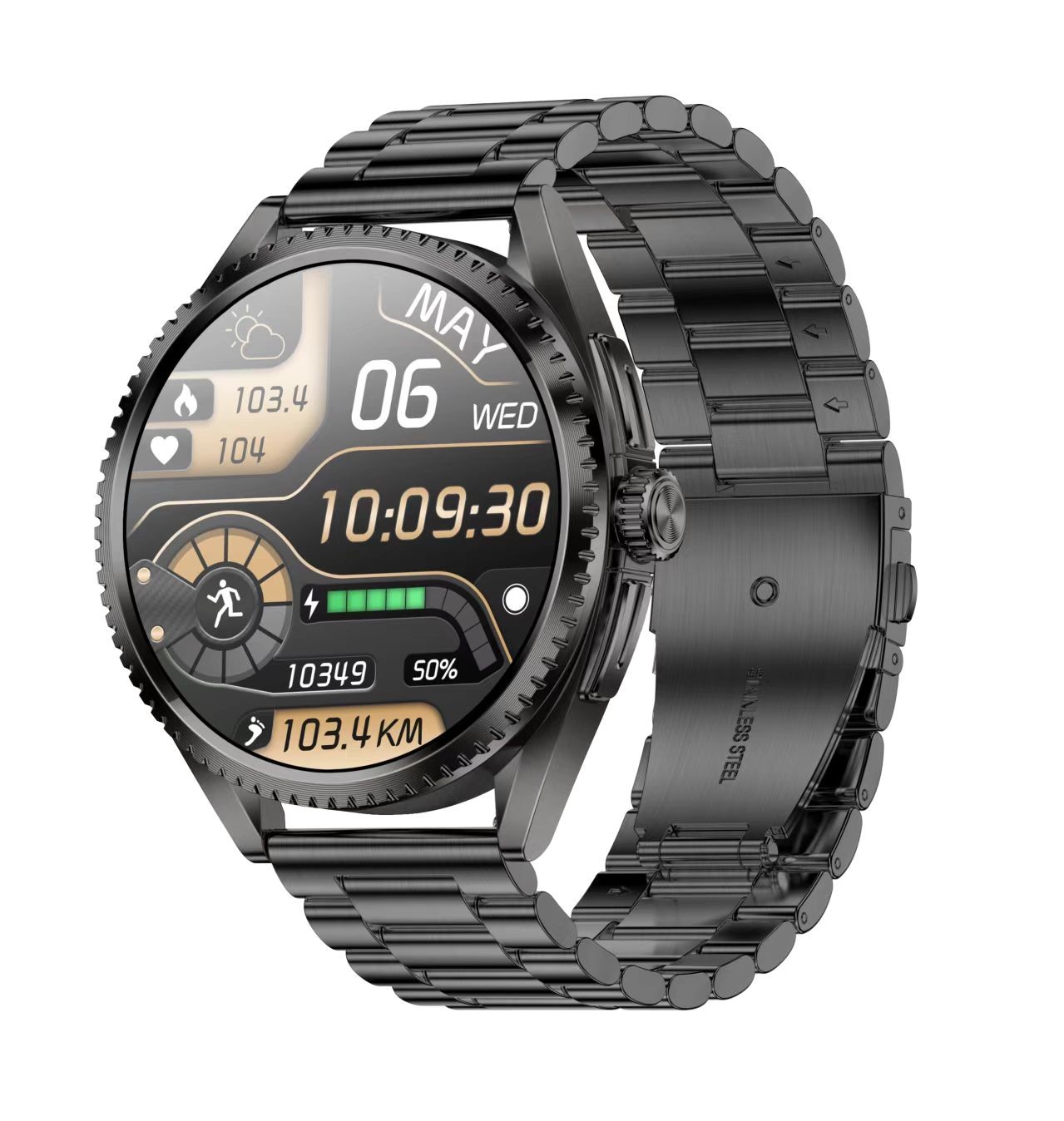 CF52 Sports Men Smart Watch Outdoor Flashlight 1.75