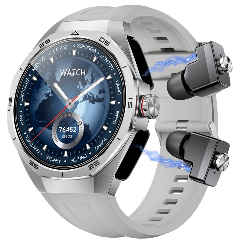 GT97 Sport 2 In 1 Smartwatch With Earbuds TWS Bluetooth Earphone BT Call Sound Music Playback
